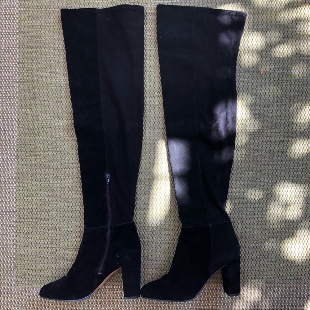 Vince Camuto Thigh High Black Boots Size 9